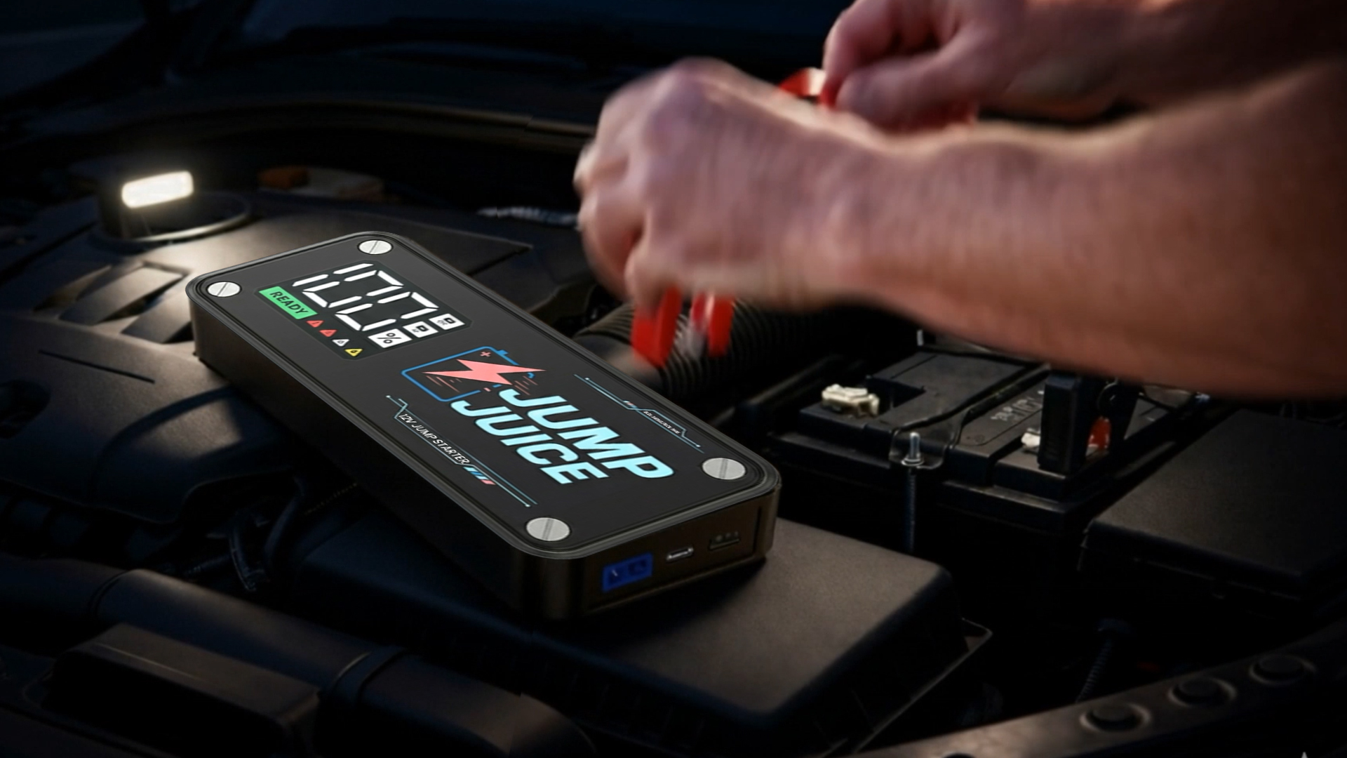 Connecting Jump Juice to a car battery
